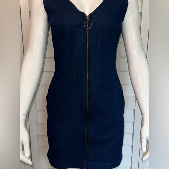 NWT DEREK HEART DENIM SLEEVELESS DRESS SIZE M - Picture 13 of 13